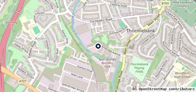 Map showing the location of Thornliebank Motor Engineers