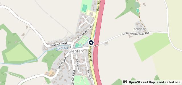Map showing the location of Glenfarg Garage