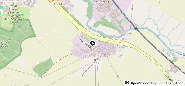 Map showing the location of Treadfirst Stowmarket