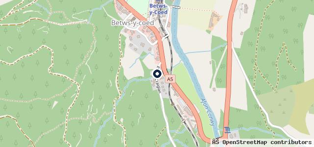 Map showing the location of Bettws-Y-Coed Motors Ltd