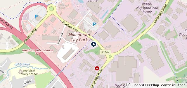 Map showing the location of Volkswagen Van Centre Lancashire