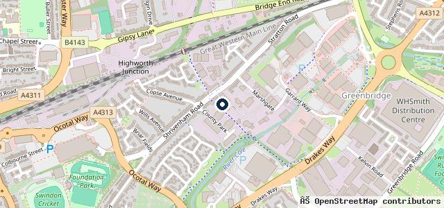 Map showing the location of SR Motor Group Swindon