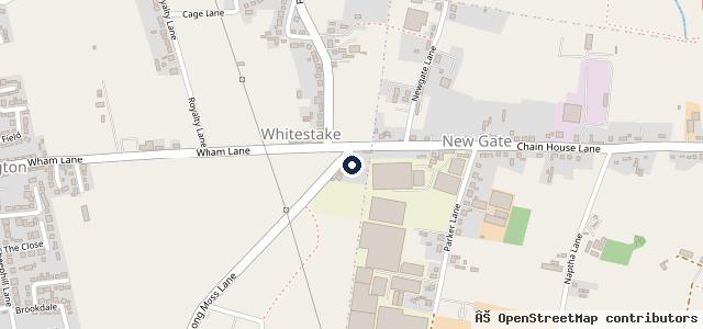Map showing the location of Whitestake Garage