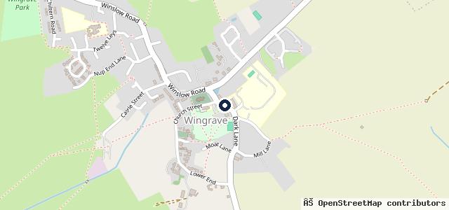 Map showing the location of Wingrave Garage