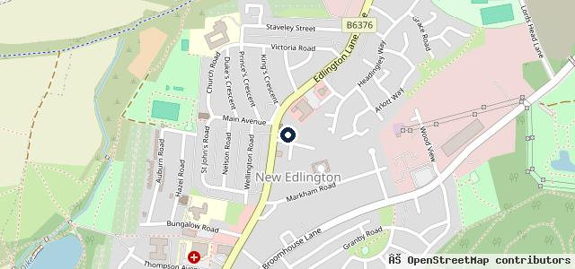 Map showing the location of Yorkshire Main Motors