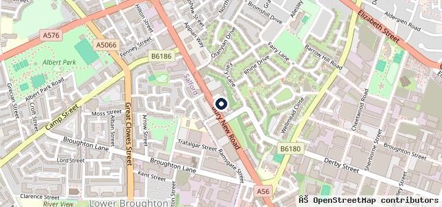 Map showing the location of Youles Motorcycles Manchester - Triumph, Piaggio, Vespa, Aprilia.