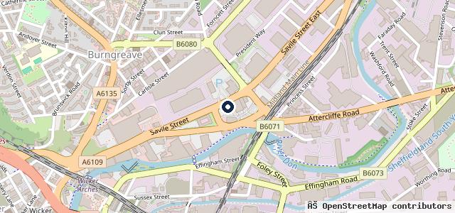 Map showing the location of Halfords Autocentre