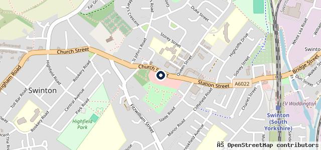 Map showing the location of Swinton M O T Centre