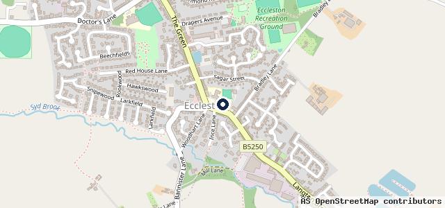 Map showing the location of Eccleston MOT & Service Centre
