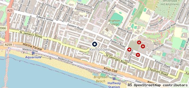 Map showing the location of 1st Class Garage