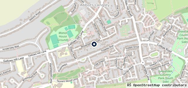 Map showing the location of Abbots Garage