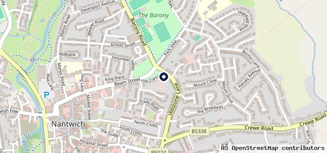 Map showing the location of Cornthwaite Group - Nantwich