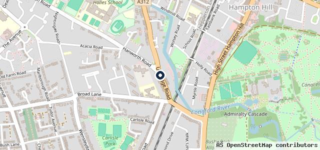 Map showing the location of Longford Service Station