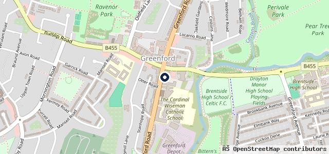Map showing the location of Greenford auto
