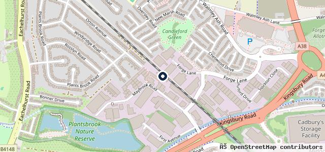 Map showing the location of Auto Body Care Accident Repair Birmingham