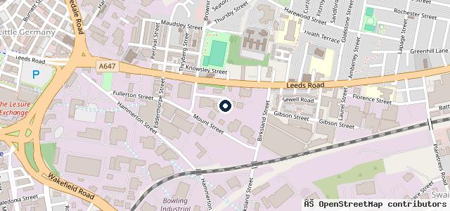Map showing the location of Autoworks Bradford Ltd