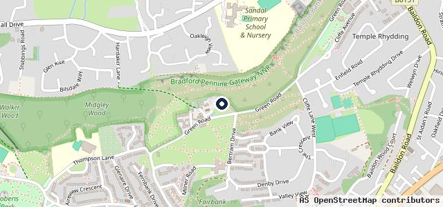 Map showing the location of Baildon Green Autos