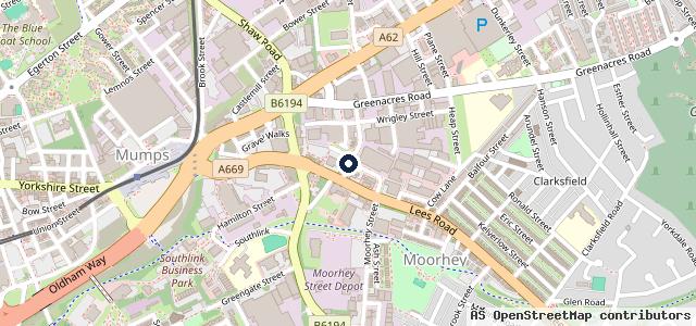 Map showing the location of Mount Pleasant Garage
