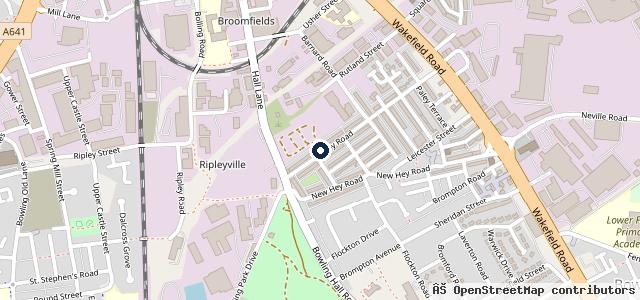 Map showing the location of Bowling Motorist Centre