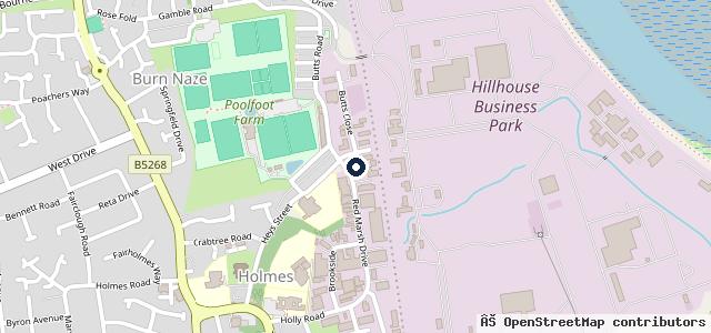 Map showing the location of Burn Naze Motors