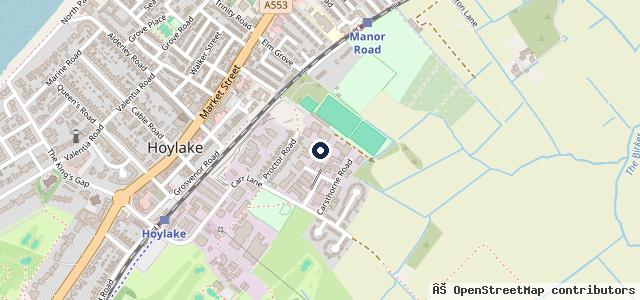 Map showing the location of Burnetts Garage