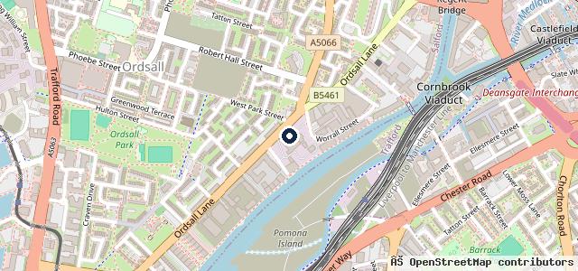 Map showing the location of Car Recovery Guys - Towing Breakdown Recovery Service Manchester & Jump Start Service