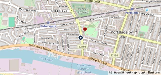 Map showing the location of ATS Euromaster Brighton West