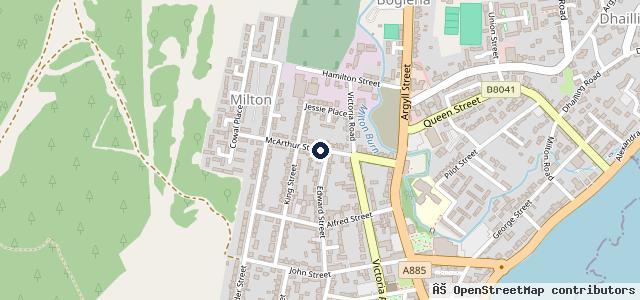 Map showing the location of The Cowal Garage