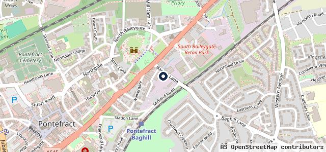 Map showing the location of D.A.'s Tyre & Auto MOT Testing Centre