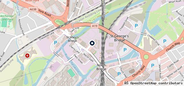 Map showing the location of City of Doncaster Council MOT testing