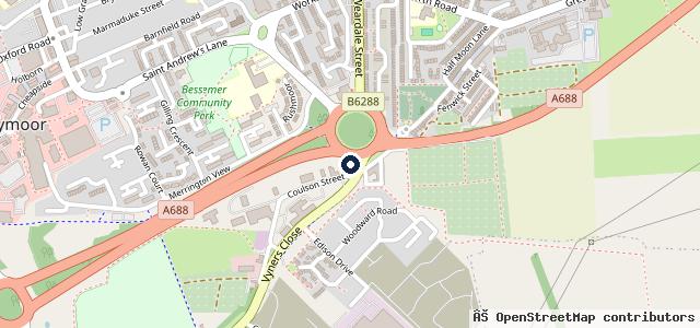 Map showing the location of Edmar Tyres & Exhaust Services