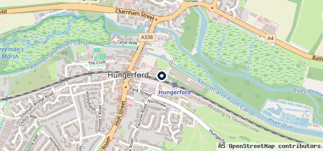 Map showing the location of Hungerford Service Centre Ltd
