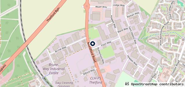 Map showing the location of EMG Kia Thetford