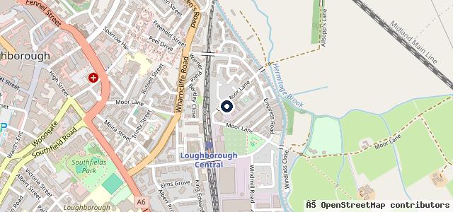 Map showing the location of Eurocars Loughborough
