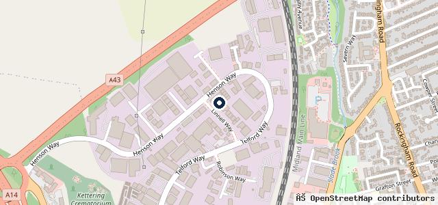 Map showing the location of Feakins of Kettering Ltd