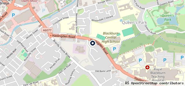 Map showing the location of Crossfield Service Centre