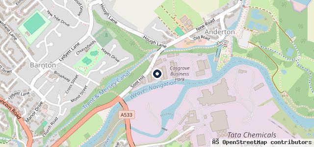 Map showing the location of Anderton MOT Centre