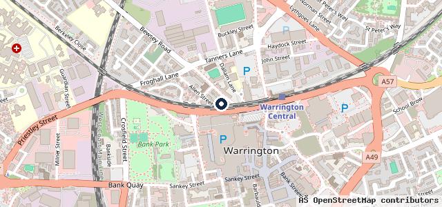 Map showing the location of Allen Street Garage