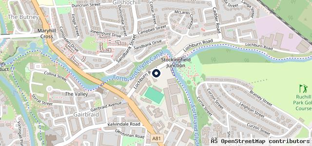 Map showing the location of Anniesland Garage