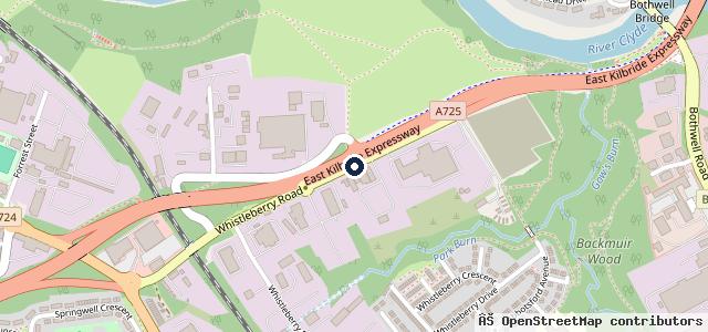 Map showing the location of Audi Approved Hamilton