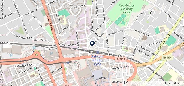 Map showing the location of AutoHive Garage