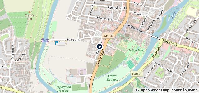 Map showing the location of Avonside Motors