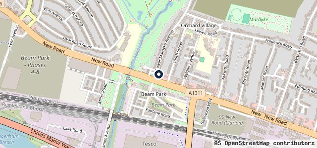 Map showing the location of Beam Mot Test Centre