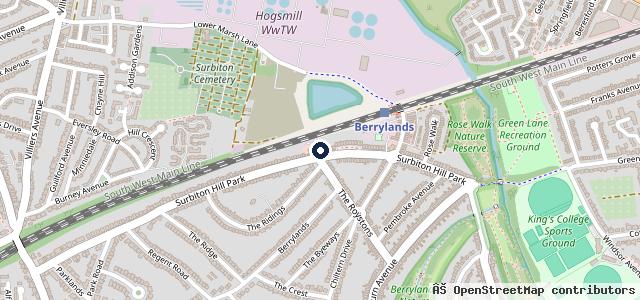 Map showing the location of Berrylands Autocare