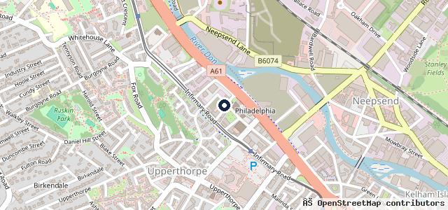 Map showing the location of Rainworth Skoda (Sheffield)