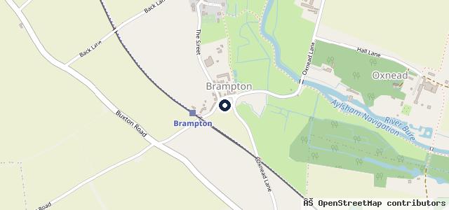 Map showing the location of Brompton MOT Centre