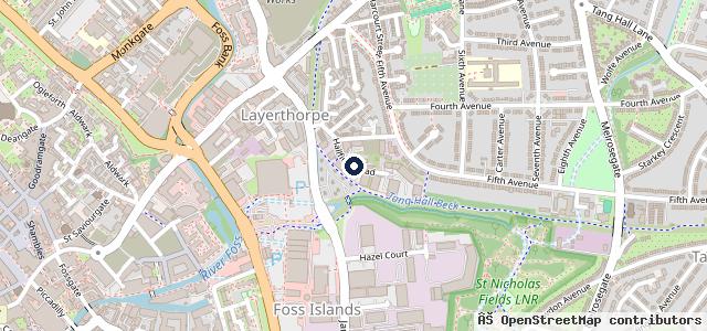 Map showing the location of Faber Garage