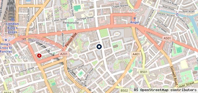 Map showing the location of Brownings Garage