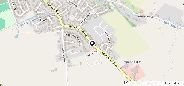 Map showing the location of Burtons of Louth