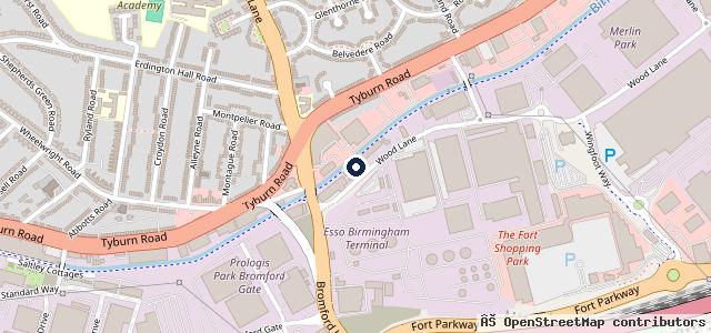 Map showing the location of Abbey Service Centre